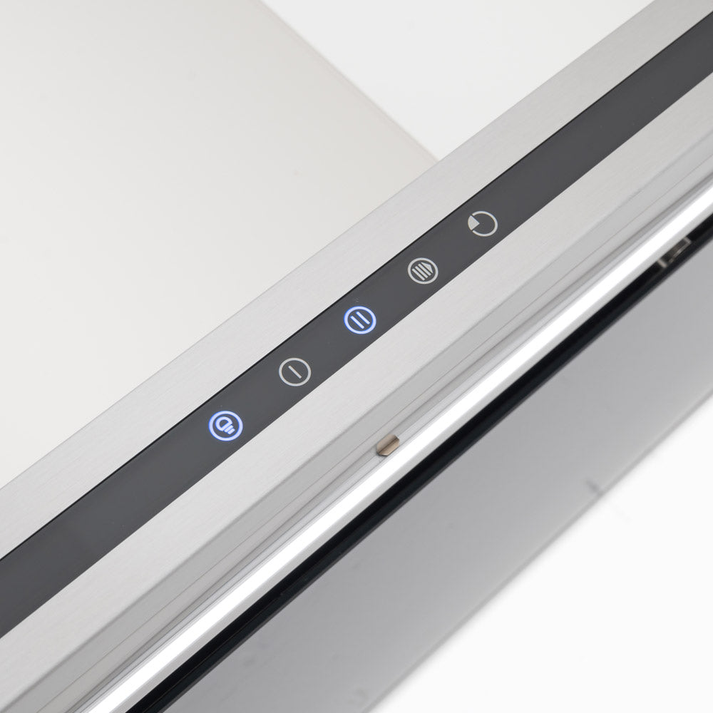 Linea - Designer Black Glass Door Wall Hood - Options