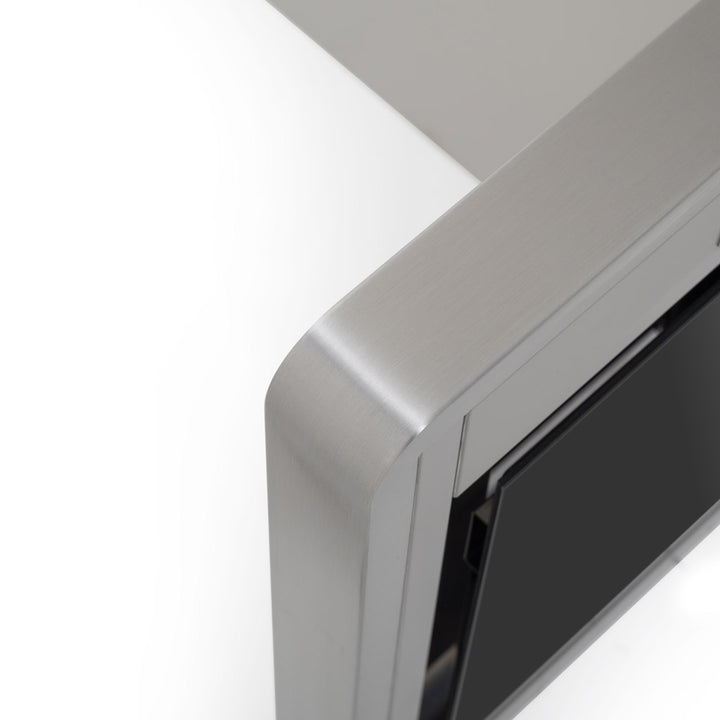 Linea - Designer Black Glass Door Wall Hood - Options