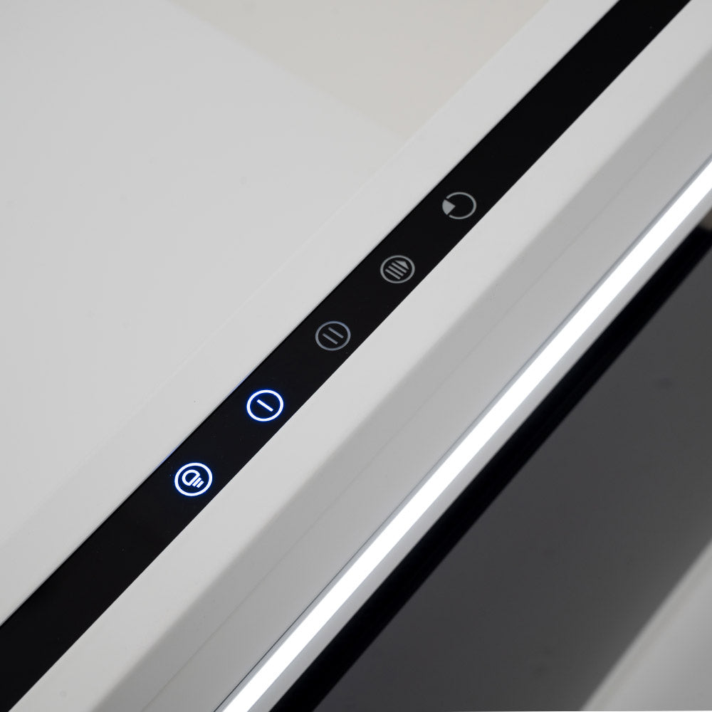 Linea - Designer Black Glass Door Wall Hood - Options