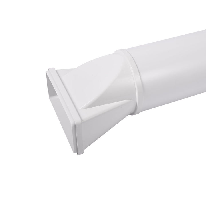 100mm Round To Flat Rectangular Horizontal Connector - Luxair Cooker Hoods Limited