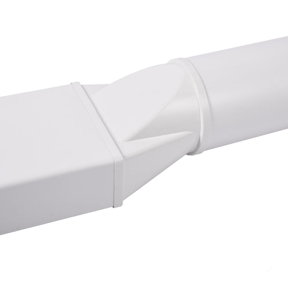 100mm Round To Flat Rectangular Horizontal Connector - Luxair Cooker Hoods Limited