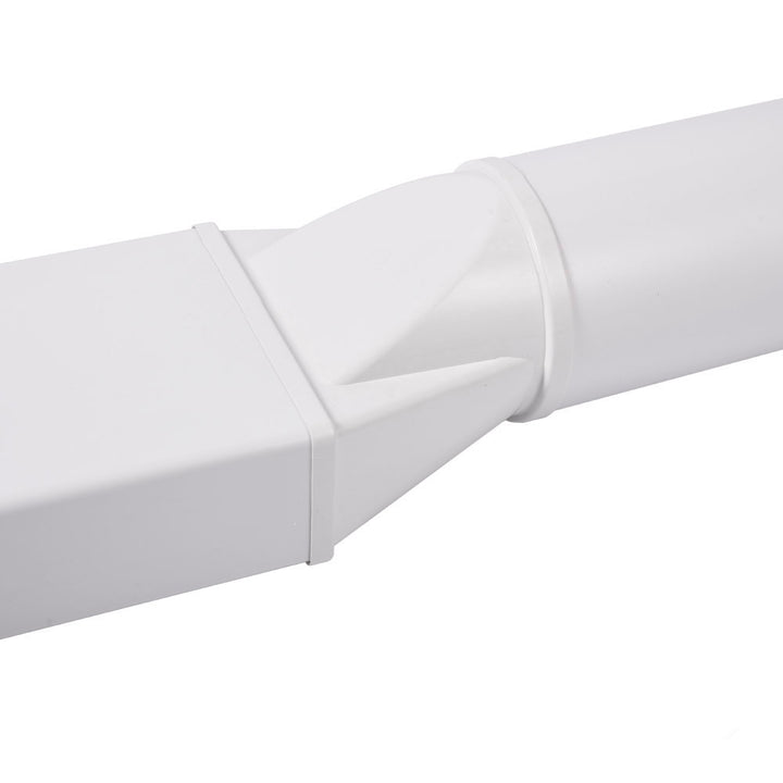 100mm Round To Flat Rectangular Horizontal Connector - Luxair Cooker Hoods Limited