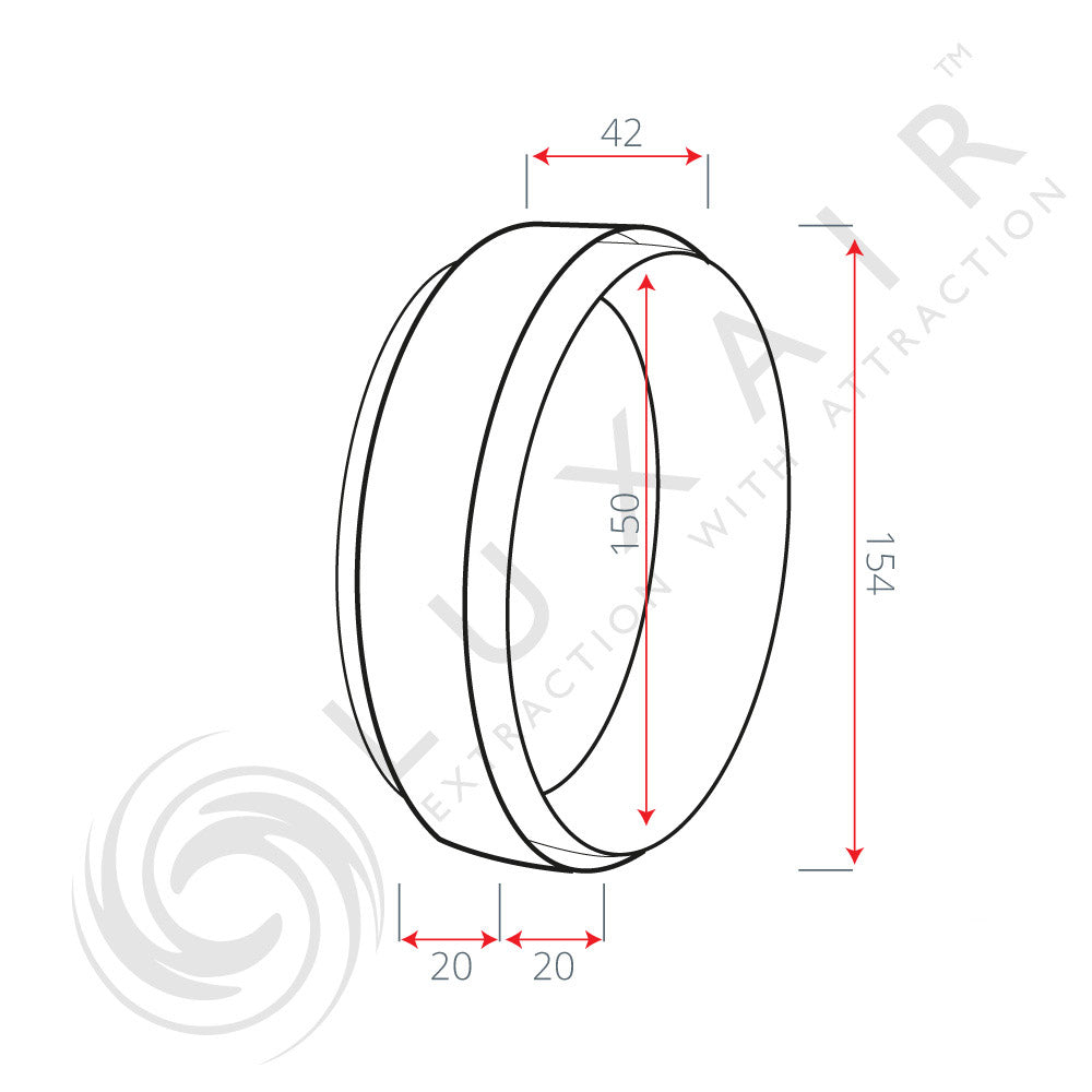 150mm (6") Round To Round Pipe Connector Collar