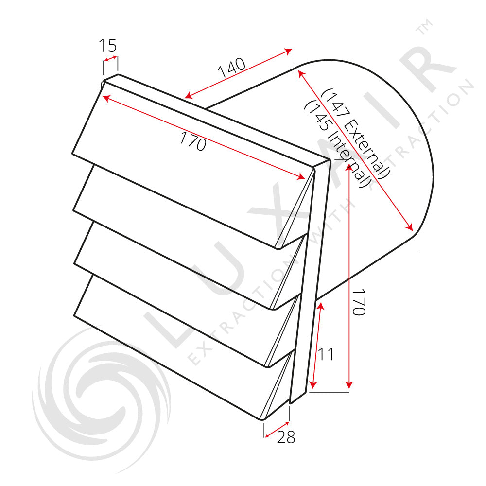 Stainless Steel Outside Wall Grilles Round - Options