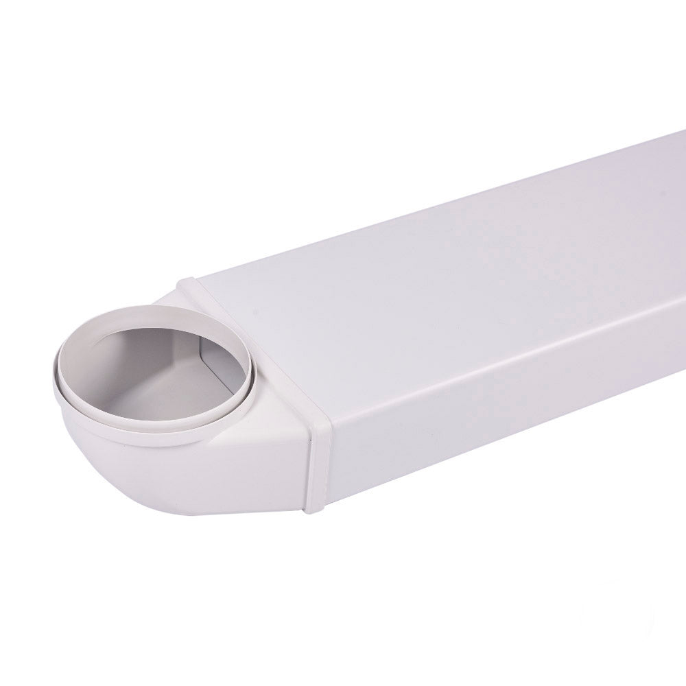 100mm Round to Flat 150mm x 70mm Vertical 90° Elbow - Luxair Cooker Hoods Limited