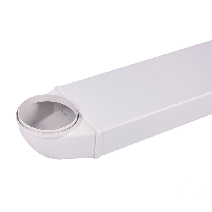 100mm Round to Flat 150mm x 70mm Vertical 90° Elbow - Luxair Cooker Hoods Limited