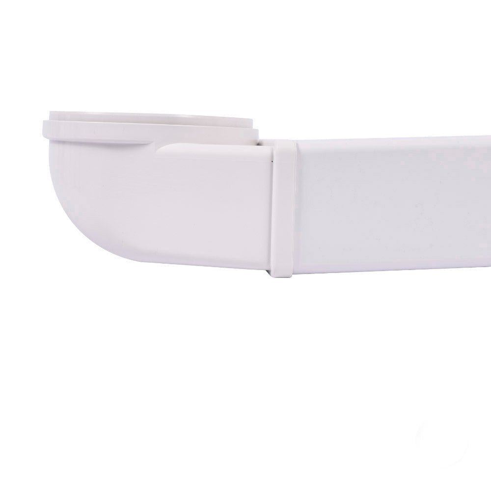 100mm Round to Flat 150mm x 70mm Vertical 90° Elbow - Luxair Cooker Hoods Limited