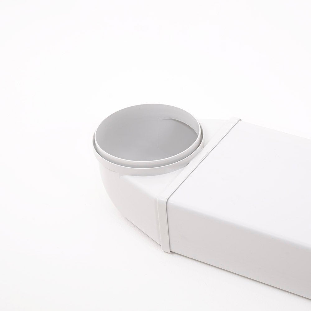125mm (5") Round to Flat 150mm x 70mm Vertical 90° Bend - Luxair Cooker Hoods Limited