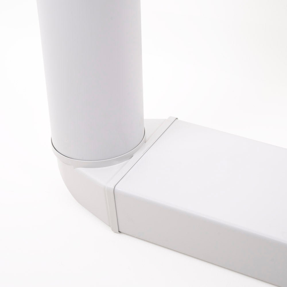 125mm (5") Round to Flat 150mm x 70mm Vertical 90° Bend - Luxair Cooker Hoods Limited