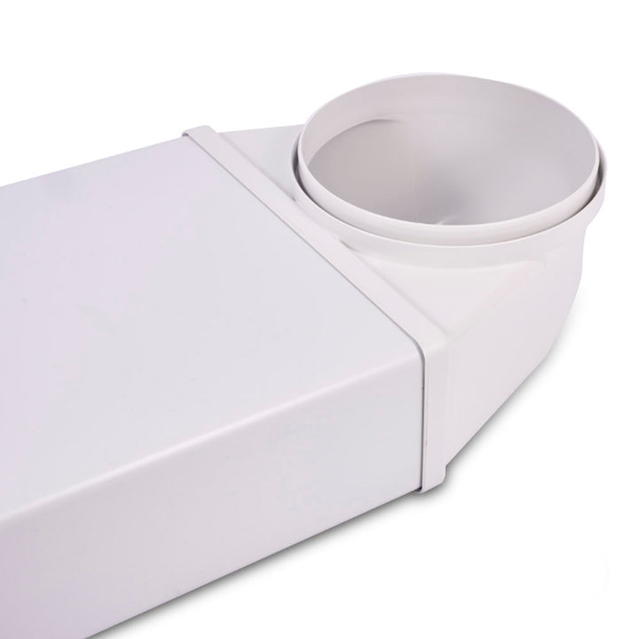125mm (5") Round to Flat 150mm x 70mm Vertical 90° Bend - Luxair Cooker Hoods Limited