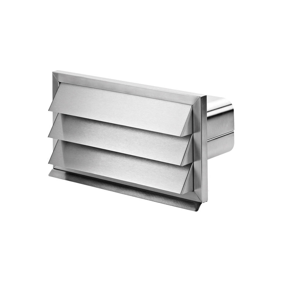Stainless Steel Vented Outside Wall Grille 220mm x 90mm