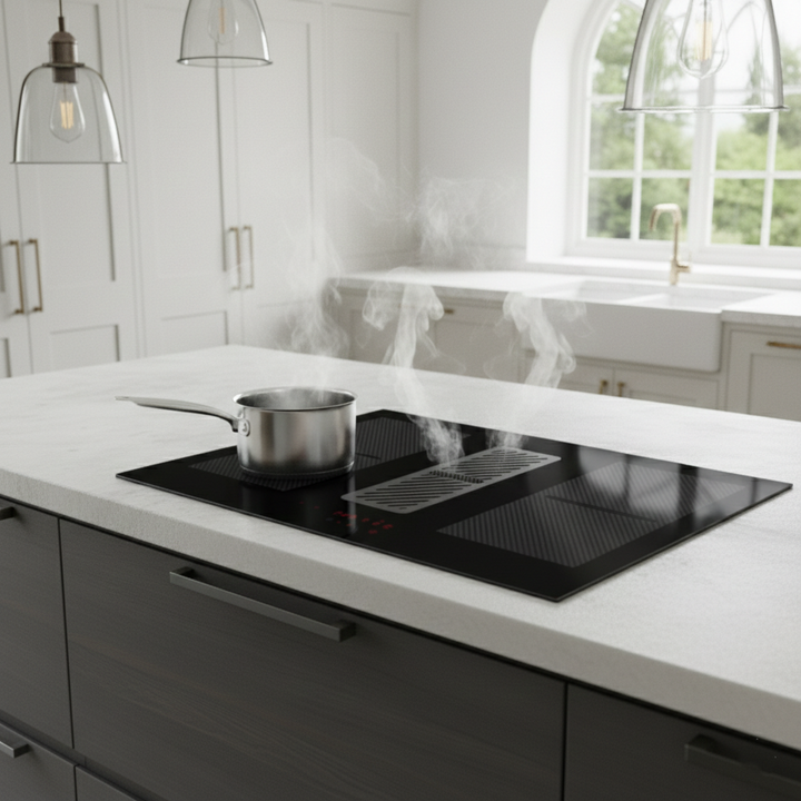 Arcus - 78cm Vented Induction Hob With Built In Extractor