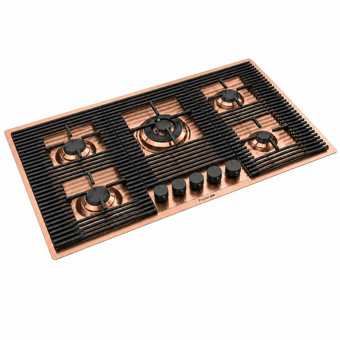80cm - Milano Lusso 5-Burner Gas Hobs - Luxair Cooker Hoods Limited
