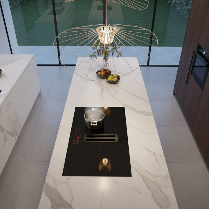 Arcus - 83cm Vented Induction Hob With Built In Extractor