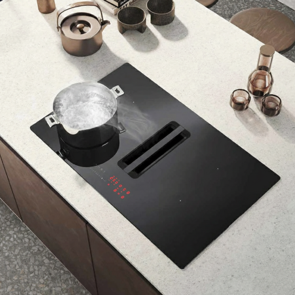 Arcus - 83cm Vented Induction Hob With Built In Extractor