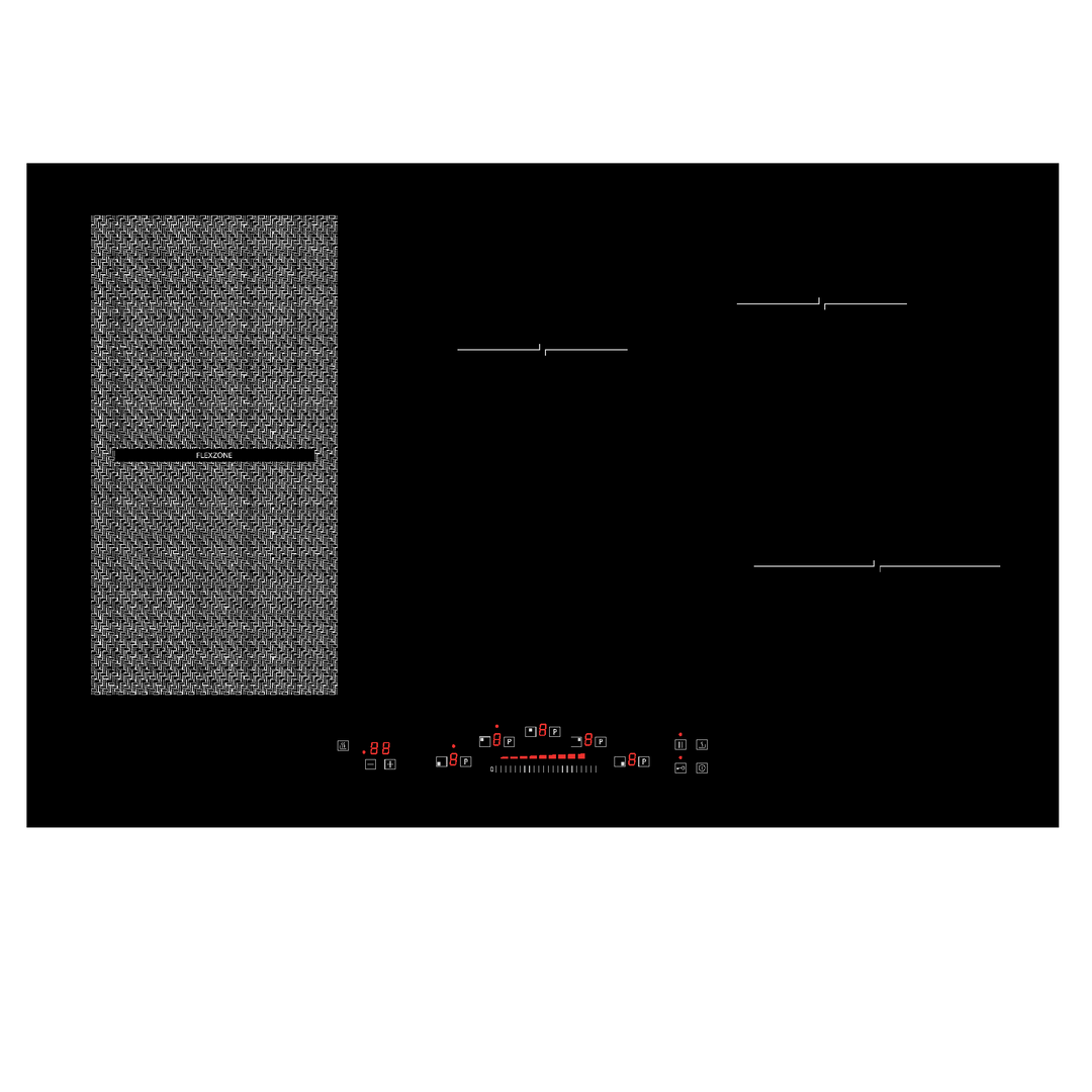 90cm Induction Hob 5 Zone