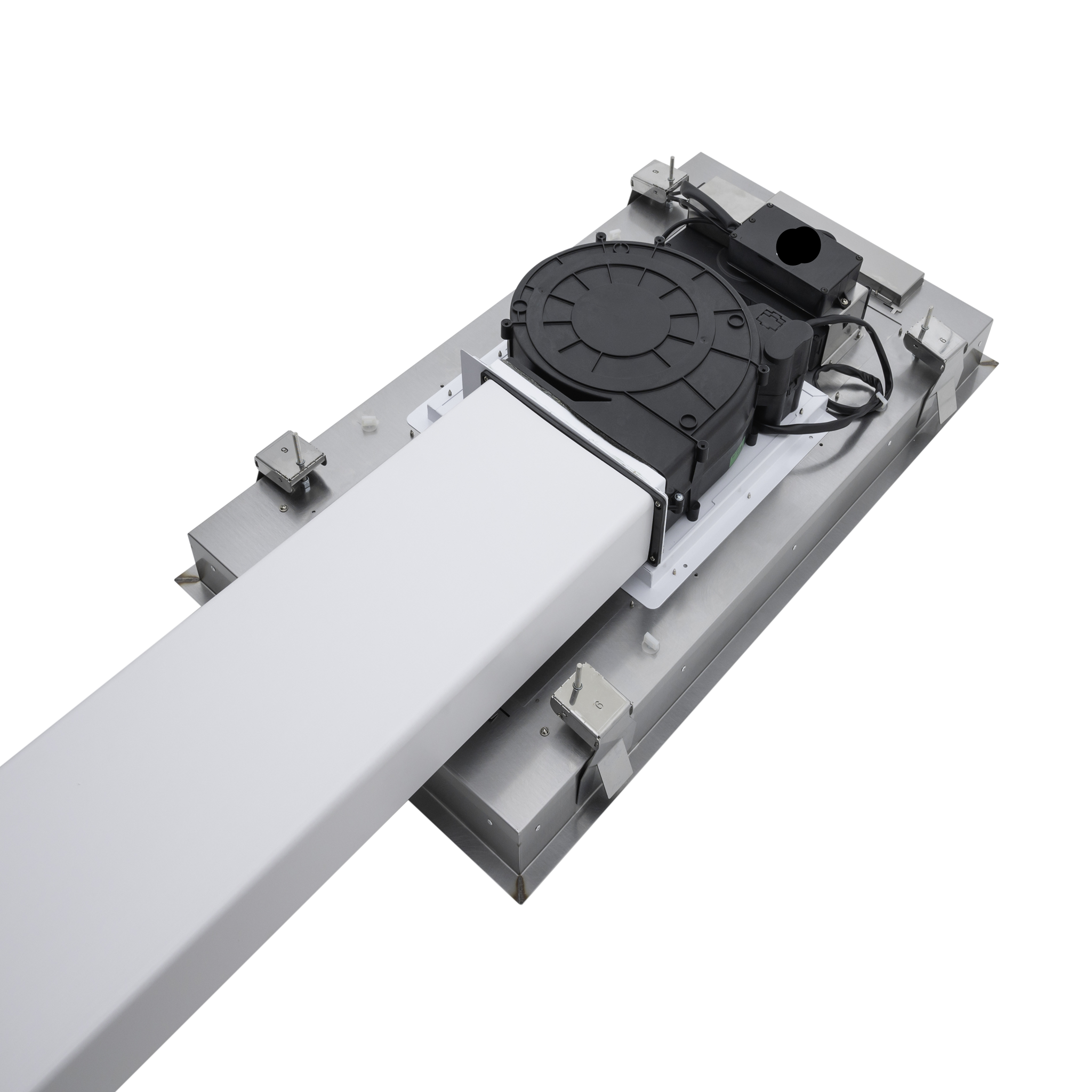 90cm ceiling cooker hood brushless motor slimline 220 x 90mm flat ducting outlet