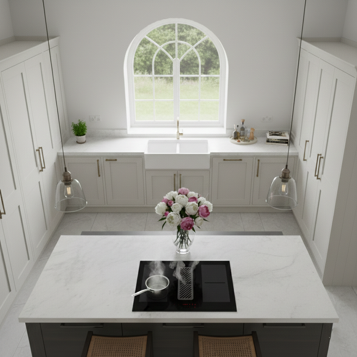 Arcus - 78cm Vented Induction Hob With Built In Extractor