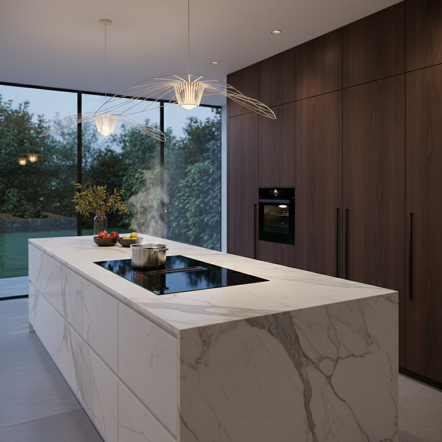 Arcus - 83cm Vented Induction Hob With Built In Extractor