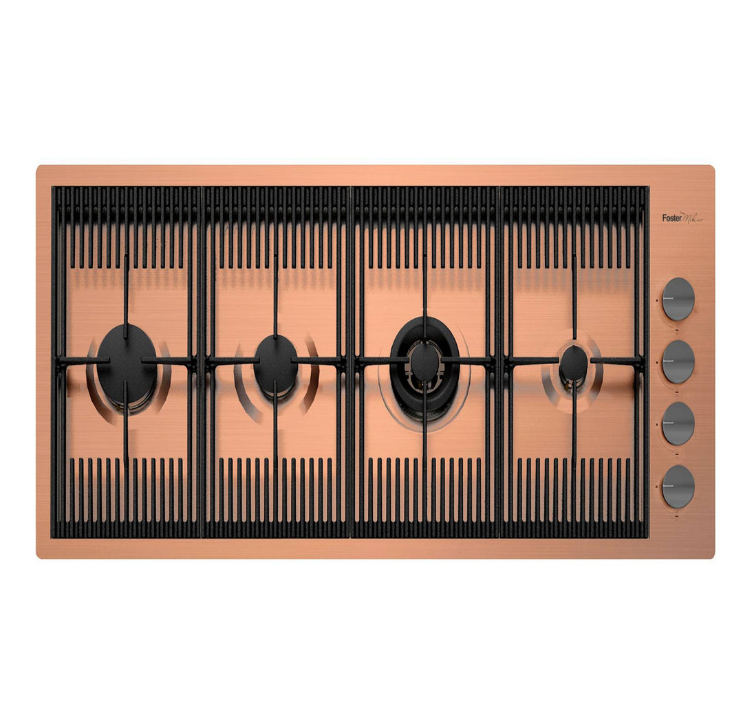 Milanello copper panoramic hob with wok burner 