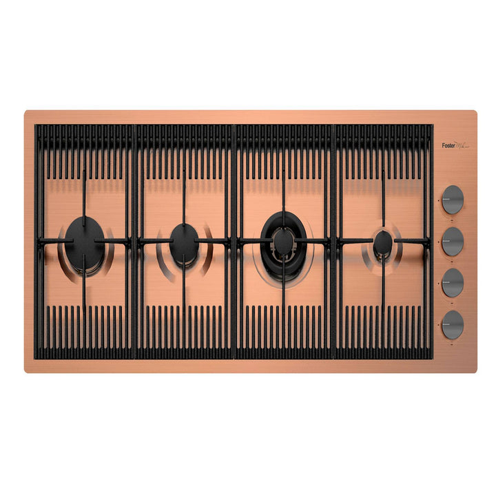 Milanello copper panoramic hob with wok burner 