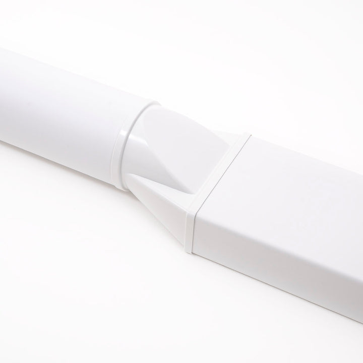 150mm (6")  Round To Flat 220mm x 90mm Horizontal Connector