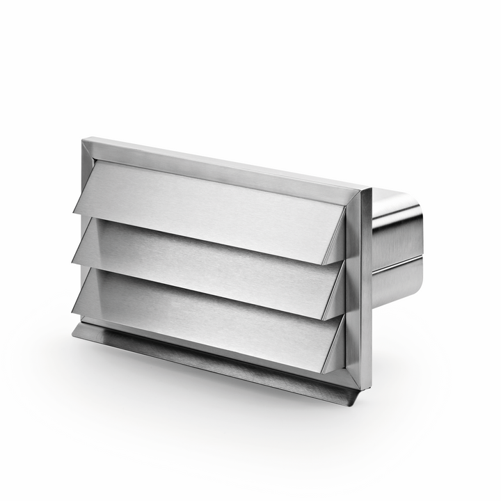 Stainless Steel Vented Outside Wall Grille 220mm x 90mm