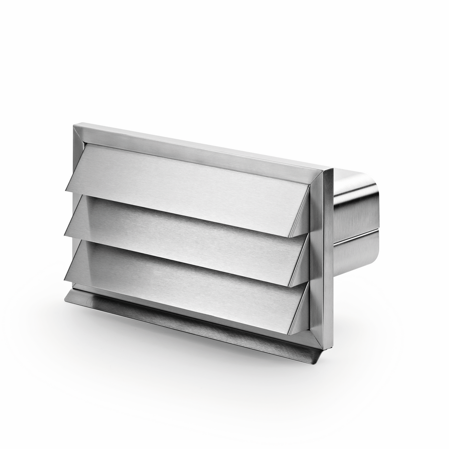 Stainless Steel Vented Outside Wall Grille 220mm x 90mm