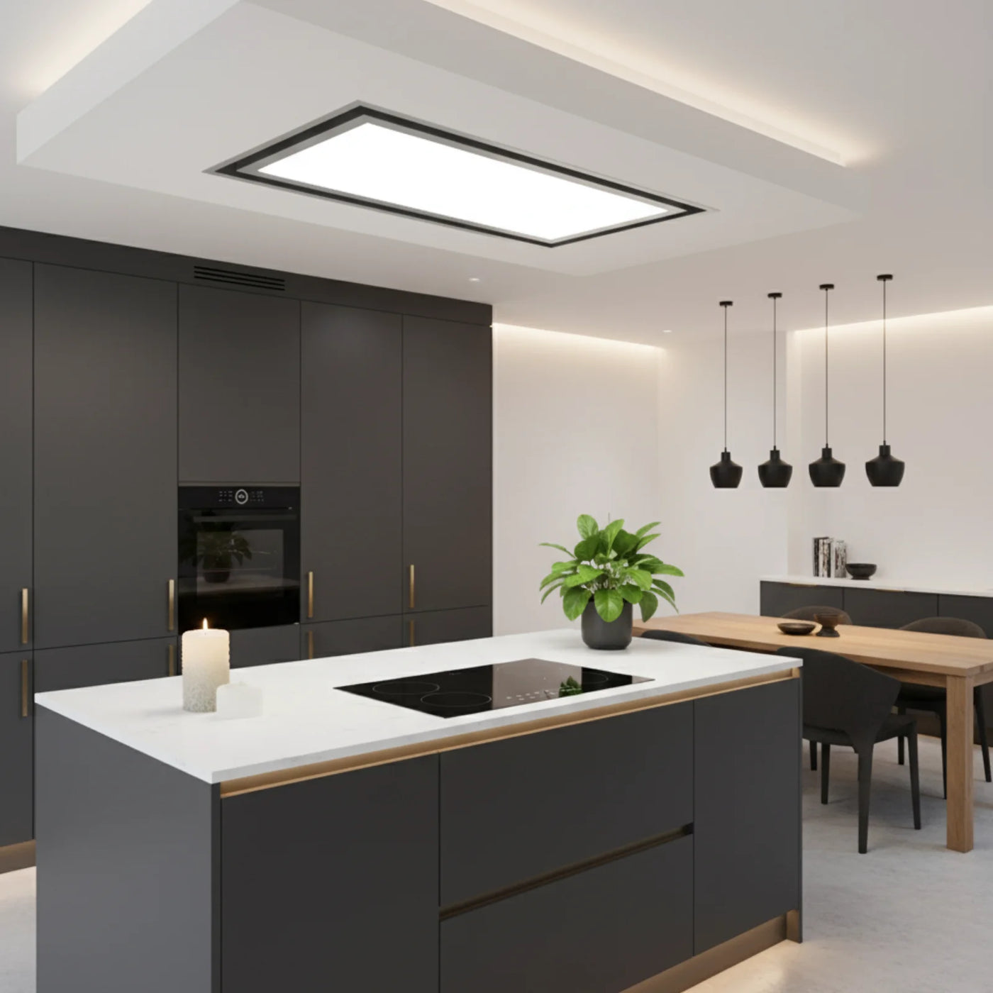 Tolvi 120cm x 50cm full led door stainless steel surround frame 