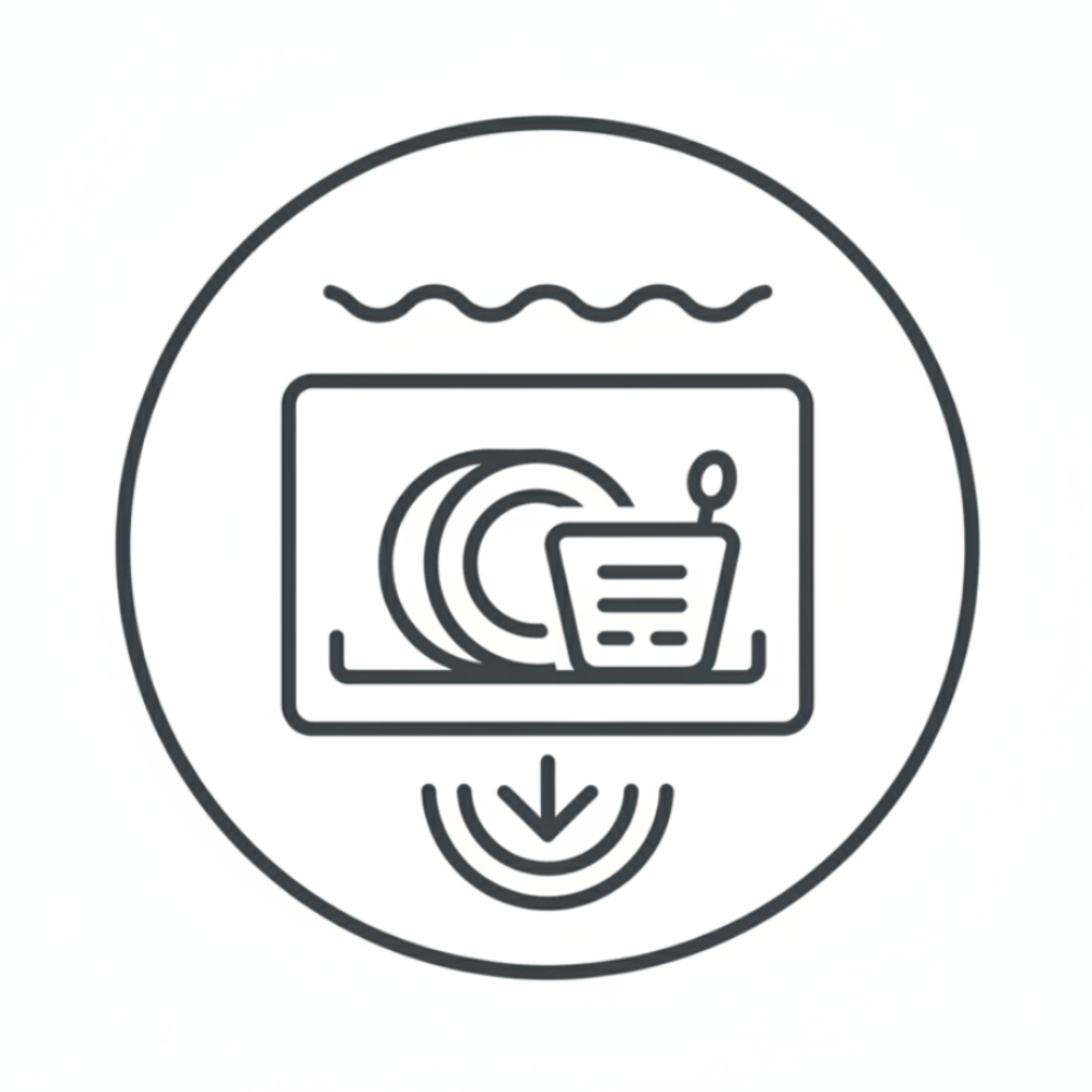 dishwasher safe icon white background no text
