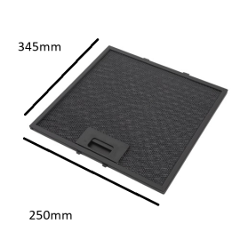 Metal Grease Filter 250mm x 345mm - Black